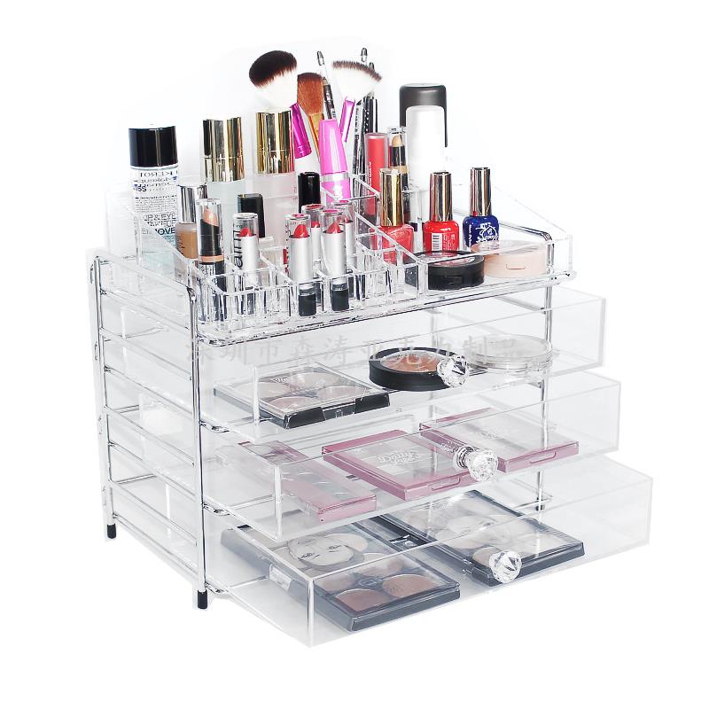 亞克力化妝品分層展示架廠家加工|定制價格-森濤亞克力制品
