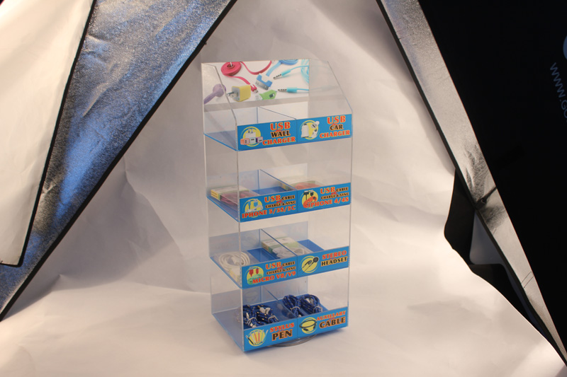 4層數據線亞克力展示柜