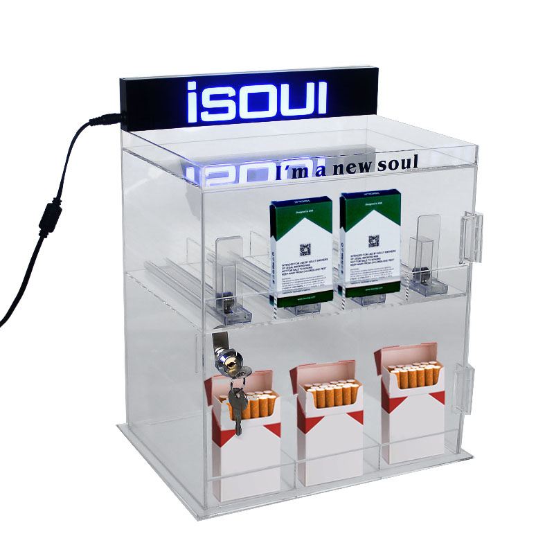 帶助推器雙層帶燈LOGo展示架