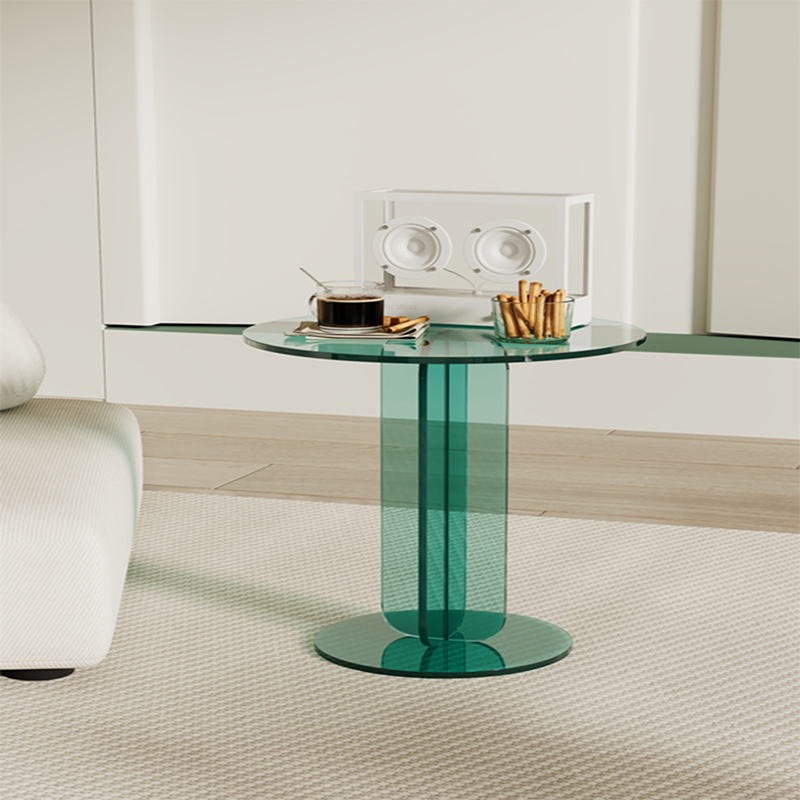 深圳工廠定制亞克力圓桌 ins風亞克力家具 亞克力洽談桌 亞克力會議桌